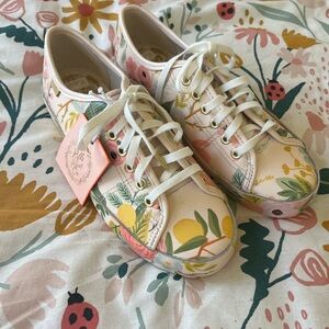 Ked’s/Rifle Paper Company Floral Leather Sneakers